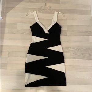 Venus black and white dress
